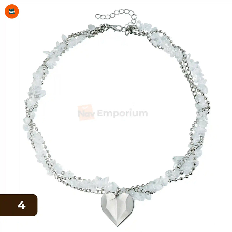 Double layered heart necklace