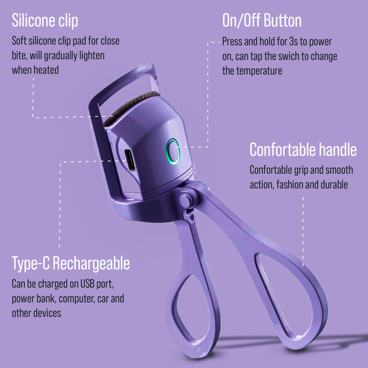 Electric Heated Eyelash Curler for Perfect Lashes - Beauty Tool
