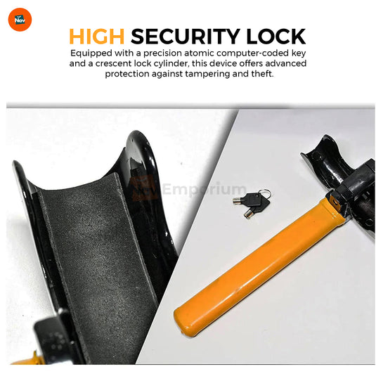 Compact portable car steering lock