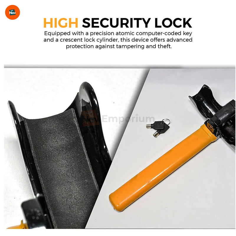 Compact portable car steering lock