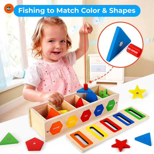 Colorful wooden shapes