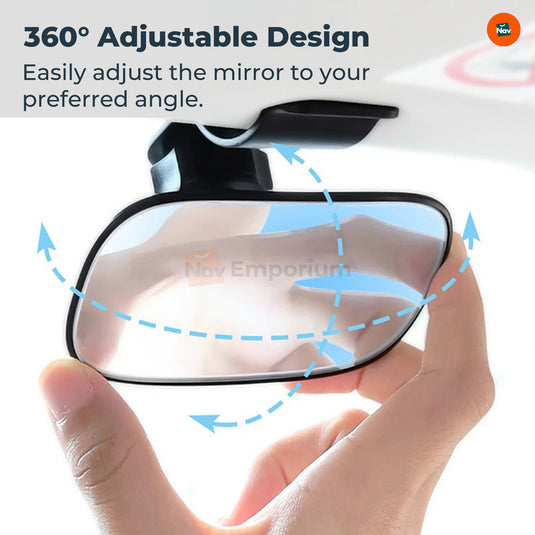 Wide-angle baby car seat mirror