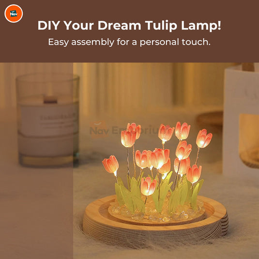 Glass Dome Flower Lamp