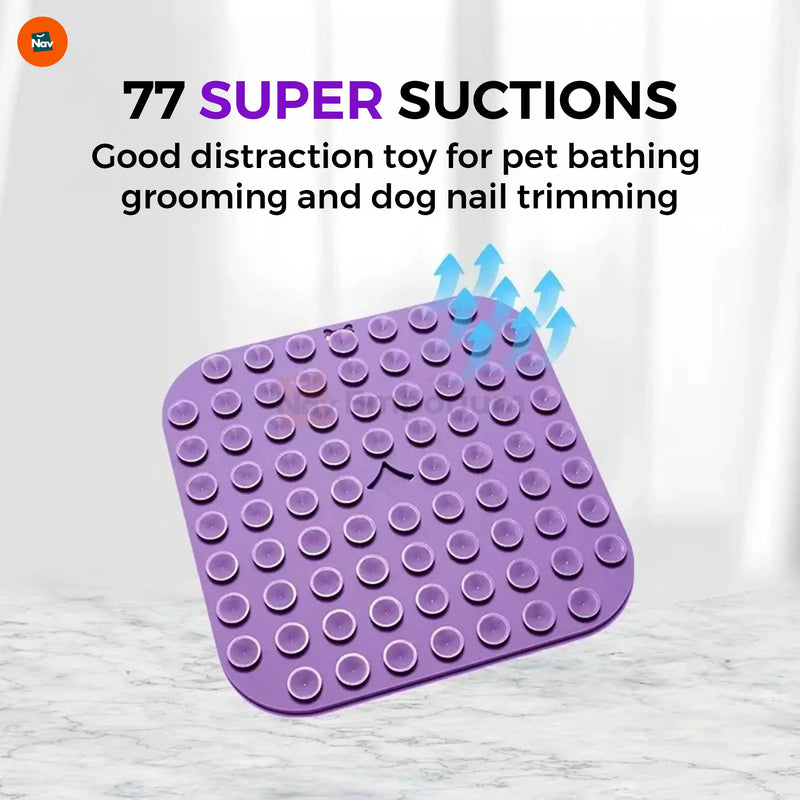 Textured silicone dog lick mat