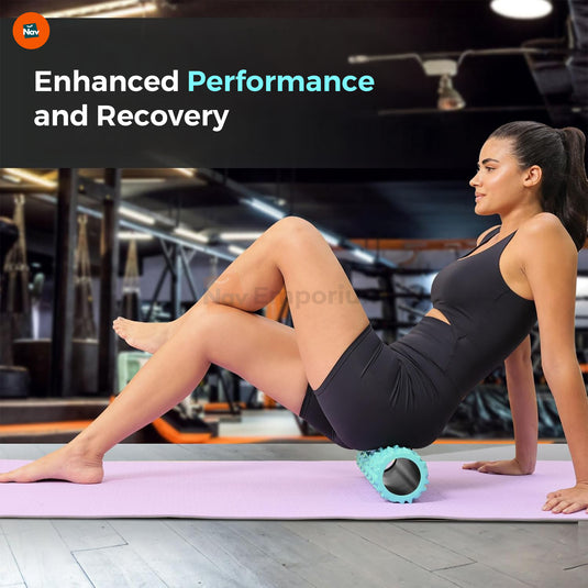 Lifestyle shot using foam roller in workout