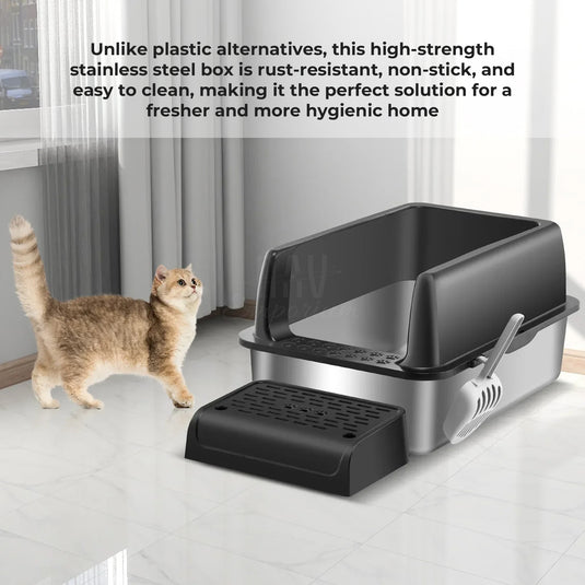 Easy-clean cat litter box