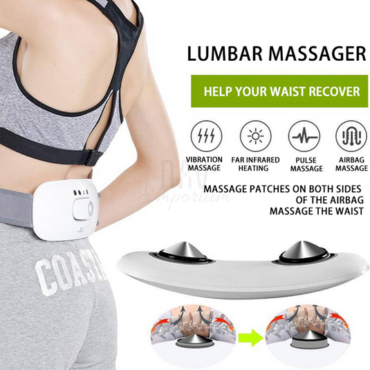Lumber Massager The Rechargeable Back Pain Relief Belt