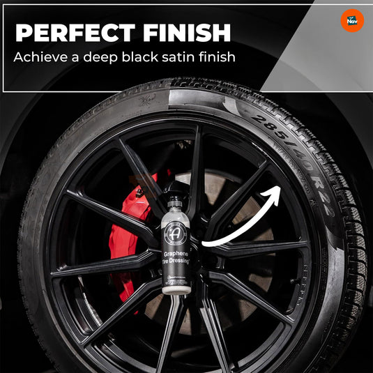 Close-up of Tire with Satin Finish