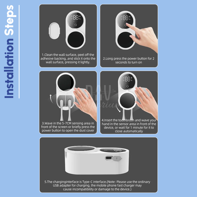 Portable Toothbrush Sterilizer - Essential Oral Care Accessory