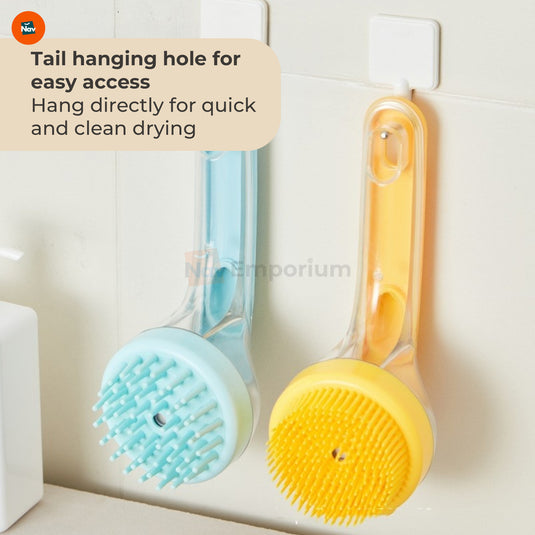 Non-slip pet grooming brush