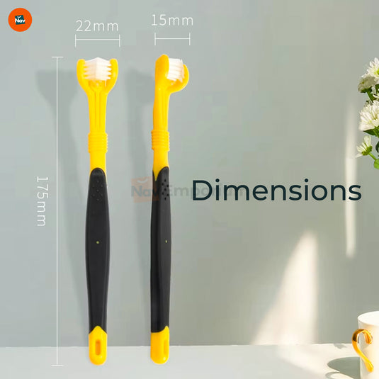 Ergonomic pet toothbrush handle