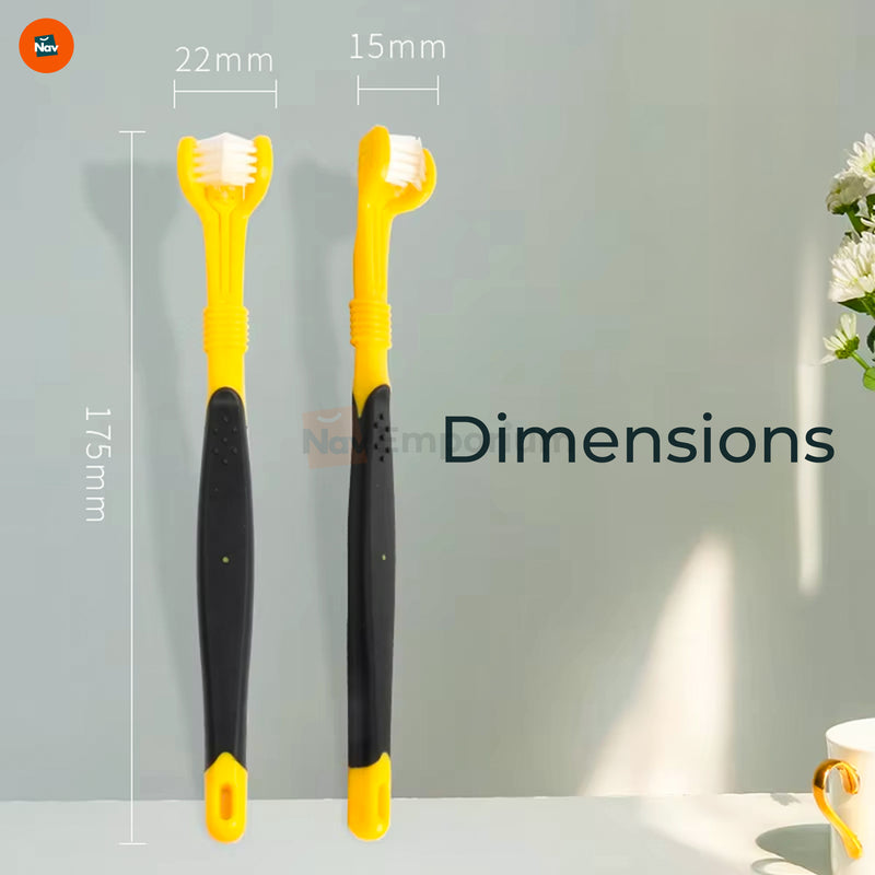 Ergonomic pet toothbrush handle