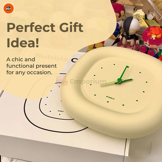 Silent wall clock in bedroom