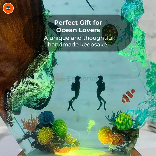 LED ocean-themed lamp