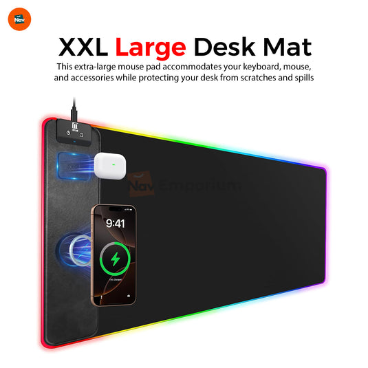 Extra-large RGB mouse mat