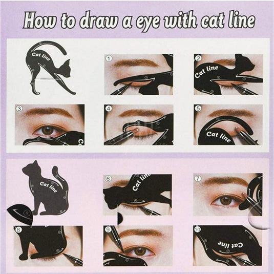Precision eyeliner stencil