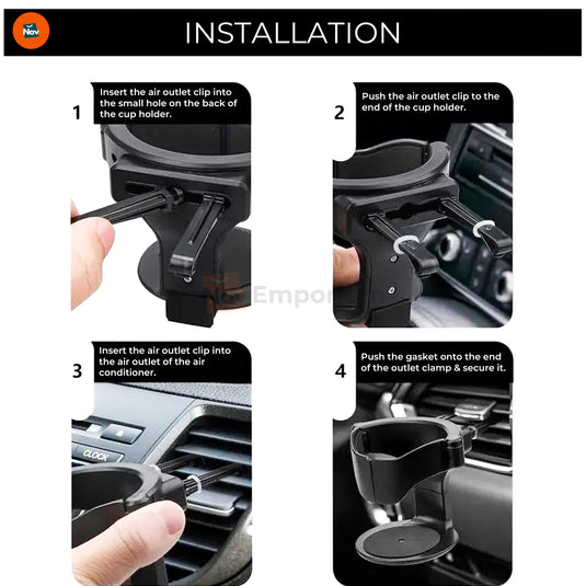 Easy-install car drink holder