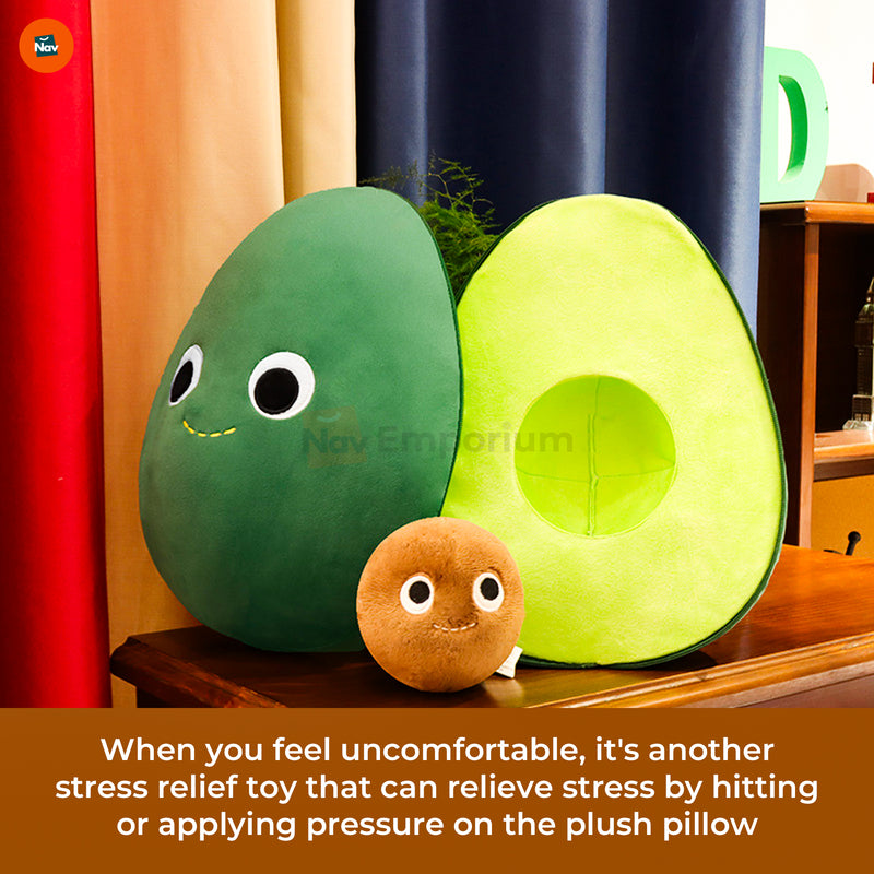 Adorable avocado plush decor
