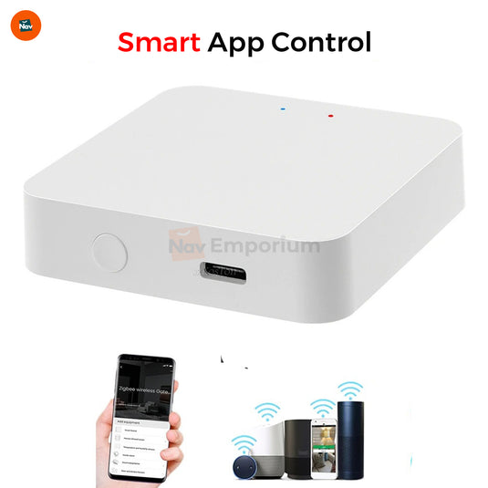 SmartHub Pro with Alexa and Google Assistant logos