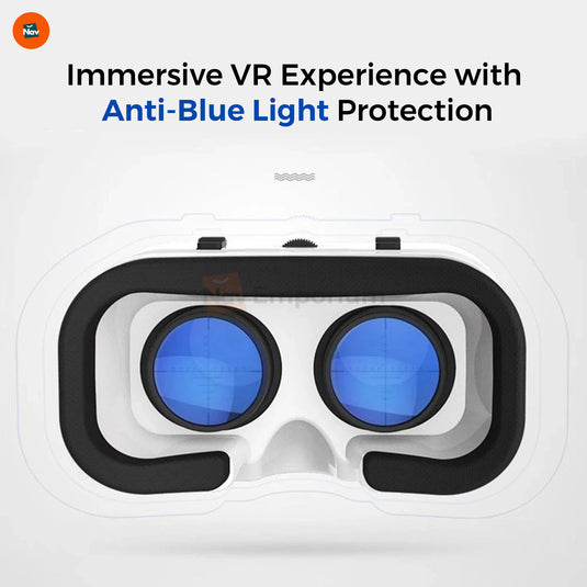 User wearing VisionVR headset