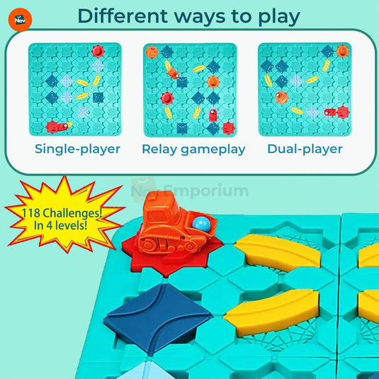 Family engaging with educational toy