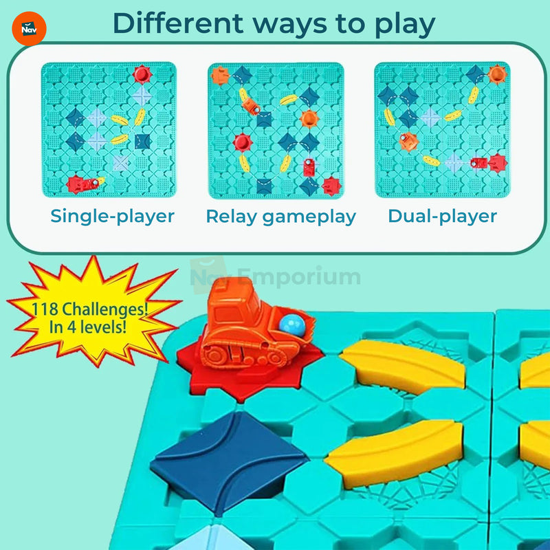 Family engaging with educational toy