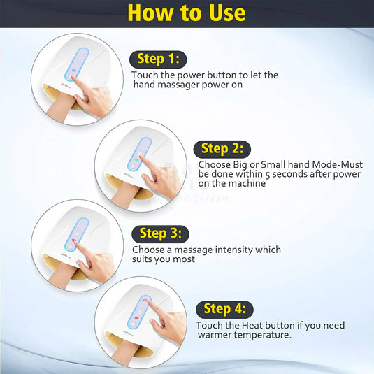 Compression hand massage device
