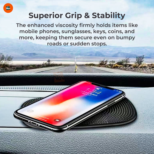 Vehicle organization dashboard mat