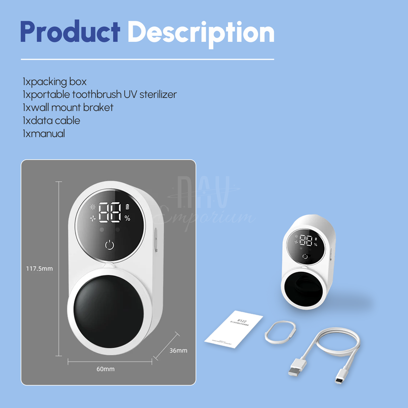 Portable Toothbrush Sterilizer - Essential Oral Care Accessory