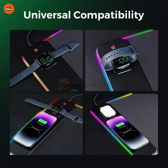 Gaming mouse pad with lights