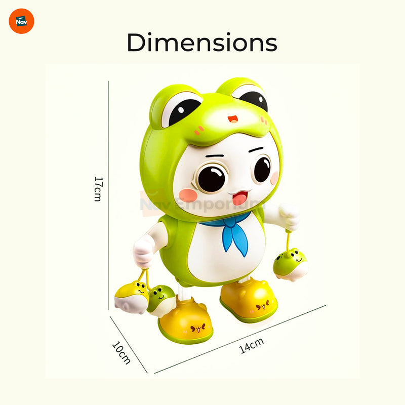 Upbeat music dancing frog for kids
