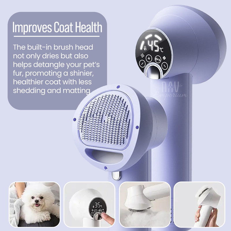 Smart Pet Hair Dryer- Quick, Gentle Drying for Your Furry Friend