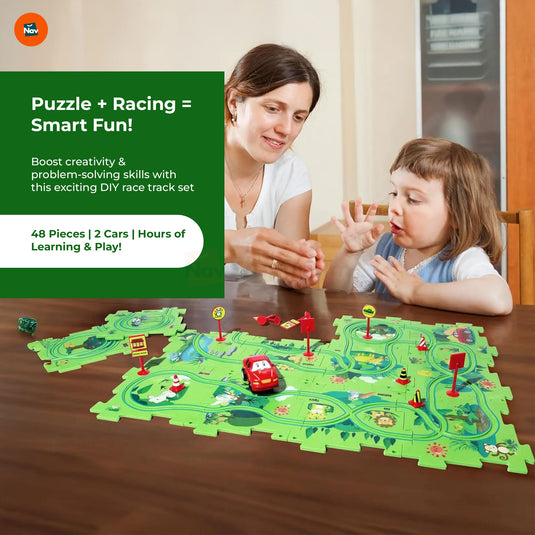 Interactive Puzzle Track Pieces