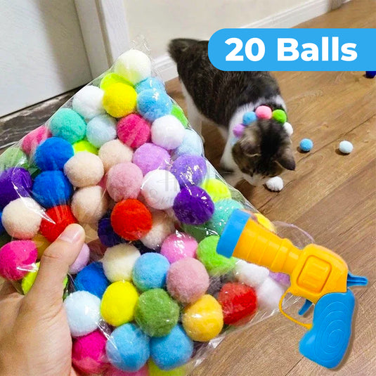 Cat playing with KittyBlaster