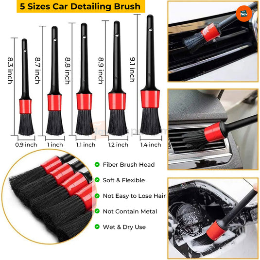 Wheel and tire cleaning brush