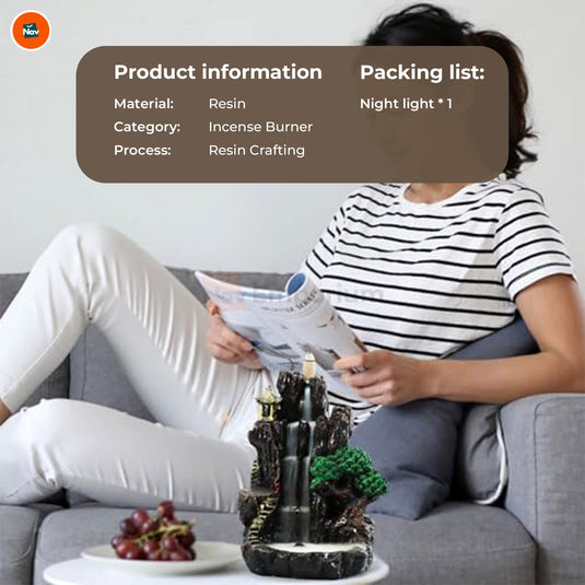 Aromatherapy backflow incense burner