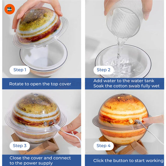 Compact desktop humidifier diffuser