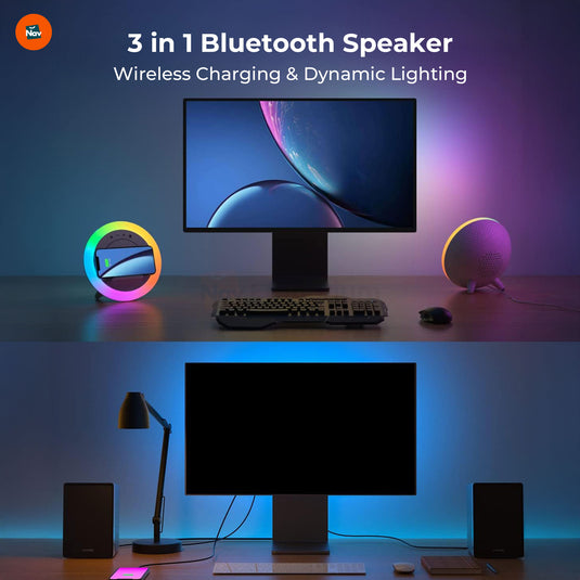 Close-up of Charge Glow LED lights