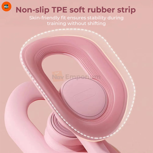 Infographic with callouts of pelvic floor trainer features