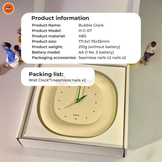 Silent wall clock in living room