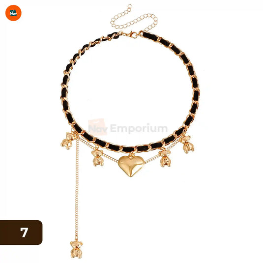 Layered tassel necklace detail