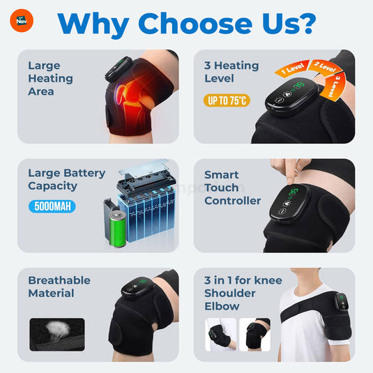 Relaxing with knee massager