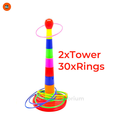 Close-up of toss rings