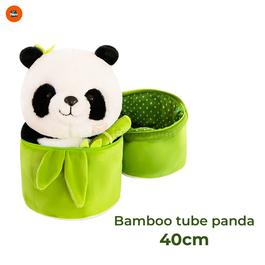 Panda plush in bedroom