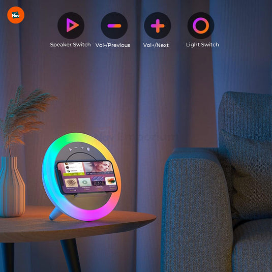 Adjusting LED settings on speaker