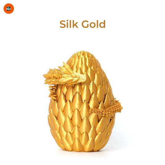 Vibrant Dragon Egg with Articulated Crystal Dragon