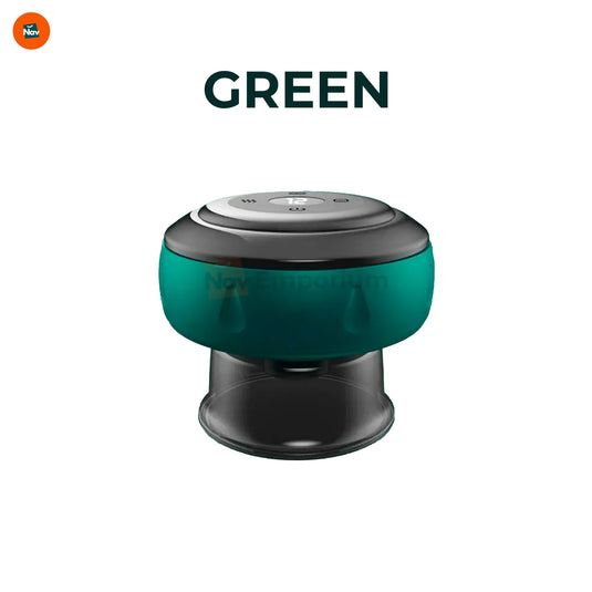 Wireless cupping device green color variant display