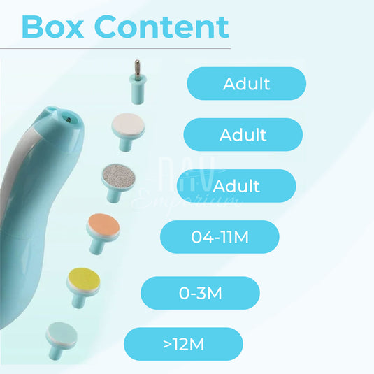 Parents using BabyCare nail kit on infant