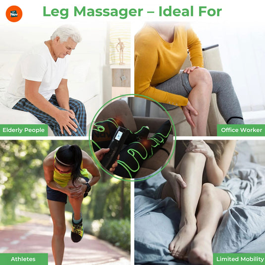 Wireless leg massager for pain relief