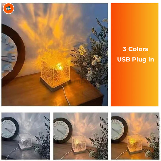 Compact ocean wave effect night light